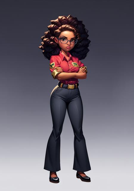 09140-1180287431-European and American cartoons, game characters, original designs, 1girl, crossed arms, dark skin, glasses, pants, dark-skinned.png